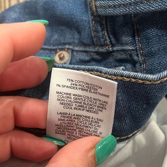 Express Super Skinny Jeans Mid Rise Whisker Distressed Stretch Medium Wash 2L - Picture 10 of 13